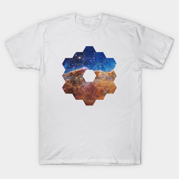 Cosmic Cliffs, Carina Nebula, NGC 3324 (James Webb/JWST) T-Shirt by Synthwave1950